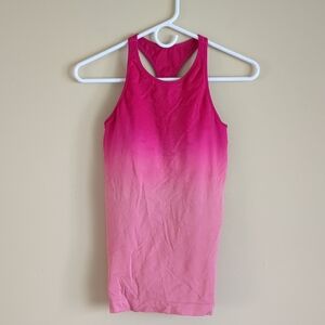 Medium Climawear Pink Ombre Racerback Tank Top With Removable Cup Pads